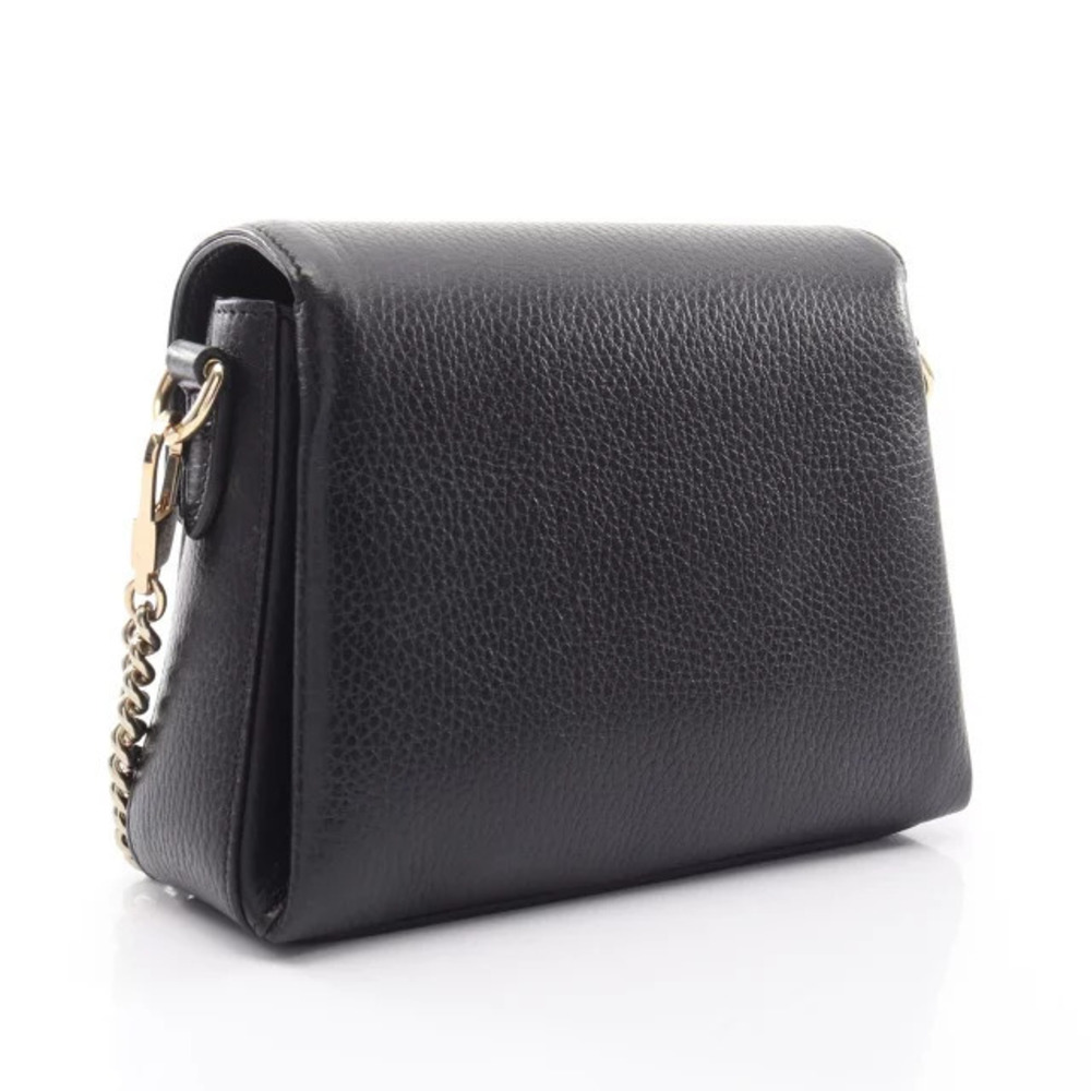 Gucci Bag Shoulder Leather Interlocking Black G Black